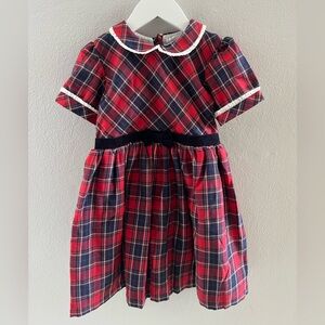 Coccodè Firenze Red and Blue Plaid - Holiday Dress – Size 5
